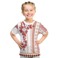 Fiji T Shirt Tagimoucia Mixed White Tapa Style LT9 - Polynesian Pride