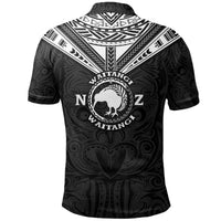 New Zealand Maori Polo Shirt Waitangi Day Black - Polynesian Pride