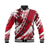 (Custom Personalised) Wallis et Futuna Baseball Jacket Artsy Style - White LT9 Unisex White - Polynesian Pride