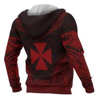 Wallis nd Futuna Polynesian Chief Custom Hoodie Red Version - Polynesian Pride