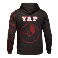 Micronesia All Over Print Hoodie Yap In My Heart Red - Polynesian Pride