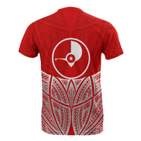 Yap Polynesian Custom T Shirt Red Pride Map and Seal - Polynesian Pride