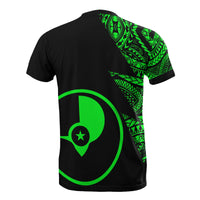 Yap Custom T Shirt Micronesian Pattern Green Style - Polynesian Pride