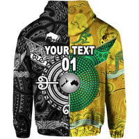 Custom New Zealand Maori All Black and Australia Wallabies Aboriginal Hoodie Rugby Together LT8 - Polynesian Pride