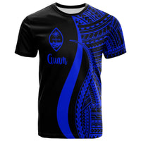 Guam T Shirt Blue Polynesian Tentacle Tribal Pattern Unisex Blue - Polynesian Pride
