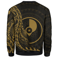 Yap Sweatshirt - Polynesian Pattern Style Gold Color - Polynesian Pride