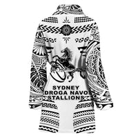 Fiji Rugby Bathrobe Sydney Nadroga Navosa Stallions Creative Style - White LT8 - Polynesian Pride