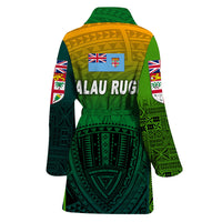 Fiji Ovalau Rugby Bathrobe Light Green Style LT8 - Polynesian Pride