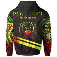 Pohnpei State Zip Hoodie In My Heart Style Reggae Polynesian Patterns - Polynesian Pride