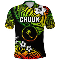 Custom FSM Chuuk Polo Shirt Unique Vibes Reggae LT8 - Polynesian Pride