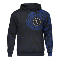 Micronesia All Over Print Hoodie Chuuk In My Heart Blue Unisex Black - Polynesian Pride