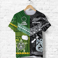 New Zealand Maori Aotearoa T Shirt Cook Islands Together Black LT8 - Polynesian Pride