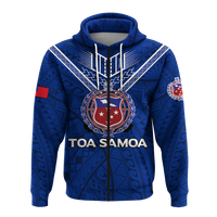 Custom Toa Samoa Rugby Hoodie Samoan Warrior Pride LT12 - Polynesian Pride