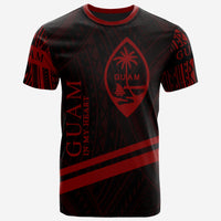 Guam T Shirt In My Heart Style Red Polynesian Patterns Unisex Black - Polynesian Pride