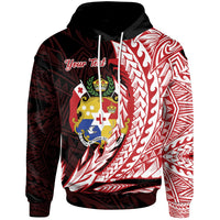 Tonga Hoodie Custom Wings Style Black - Polynesian Pride