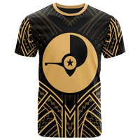 Yap State T Shirt Yap State Seal Tribal Gold Color Patterns Unisex Black - Polynesian Pride