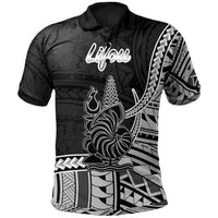 New Caledonia Islands Polo Shirt Lifou Seal Of Kanaky Polynesian Patterns Unisex Black - Polynesian Pride