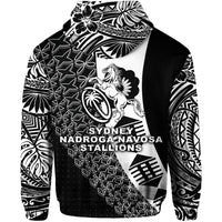 Fiji Rugby Zip Hoodie Sydney Nadroga Navosa Stallions Tapa Vibes NO.1 LT8 - Polynesian Pride