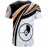 Yap Custom T Shirt Micronesia Handicraft Black Brown - Polynesian Pride