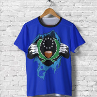 Pohnpei T Shirt Pohnpei Flag Unisex Blue - Polynesian Pride