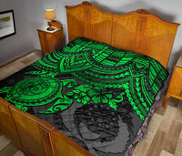 Pohnpei Polynesian Premium Quilt - Polynesian Green Turtle - Polynesian Pride
