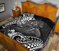 Tahiti Premium Quilt - White Shark Polynesian Tattoo - Polynesian Pride