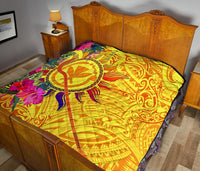 Polynesian Hawaii Kanaka Maoli Quilts - Hibiscus Flowers & Polynesian Patterns - Polynesian Pride