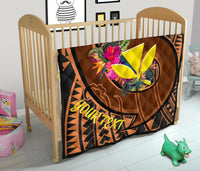 Hawaii Kanaka Maoli Personalised Quilt - Polynesian Hook And Hibiscus - Polynesian Pride