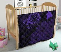 Hawaii Sea Turtle Is Swimming Toward Premium Quilt Purple - Polynesian Pride