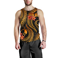 Yap Micronesian Men Tank Top - Gold Plumeria - Polynesian Pride