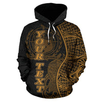 Samoa Polynesian Custom Hoodie Coconut Gold - Polynesian Pride