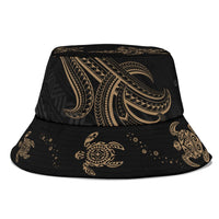 Polynesian Bucket Hat - Gold Turtle Unisex Universal Fit Gold - Polynesian Pride