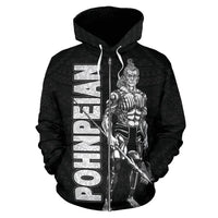Pohnpei Polynesian Zip up Hoodie Micronesia Pohnpeian Warrior - Polynesian Pride