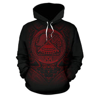 American Samoa Polynesian ll Over Hoodie Tribal Pattern - Polynesian Pride