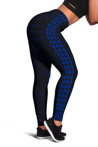 Hawaii Turtle Shark Polynesian Leggings - Blue Blue - Polynesian Pride