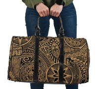 Polynesian Hawaiian Style Tribal Tattoo Gold Hawaii Travel Bag Travel Bag One size Gold - Polynesian Pride