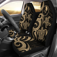 Yap Micronesian Car Seat Covers - Gold Tentacle Turtle Universal Fit Gold - Polynesian Pride