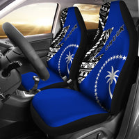 Chuuk Car Seat Covers - Chuuk Flag Blue Universal Fit Blue - Polynesian Pride