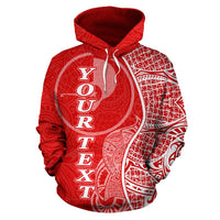 Yap Polynesian Custom Hoodie Coconut Red White - Polynesian Pride