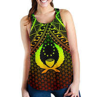 Polynesian Pohnpei Personalised Women's Racerback Tank - Reggae Vintage Polynesian Patterns - Polynesian Pride