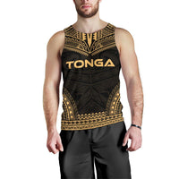 Tonga Men's Tank Top - Polynesian Chief Gold Version Gold - Polynesian Pride