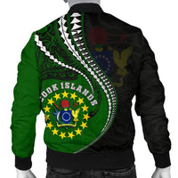 Cook Islands Men'S Bomber Jacket Kanaloa Tatau Gen Ck - Polynesian Pride