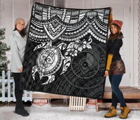 Yap Polynesian Premium Quilt - White Turtle - Polynesian Pride