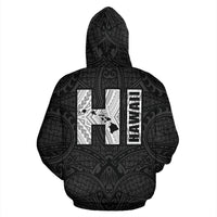 Polynesian Suffer Kanaka Warrior Hawaii Zip Hoodie White - Polynesian Pride
