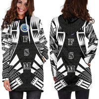 Federated States of Micronesia Hoodie Dress - Polynesian Tattoo Black - Polynesian Pride