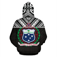 American Samoa Samoa All Over Zip up Hoodie Polynesian Version - Polynesian Pride
