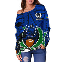 Pohnpei Special Women's Off Shoulder Sweater Z2 - Polynesian Pride