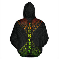 Hawaii Map Polynesian All Over Custom Hoodie Style - Polynesian Pride