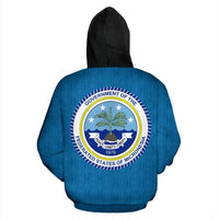 Yap All Over Zip up Hoodie Yap Flag Micronesia - Polynesian Pride