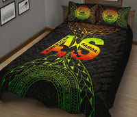 American Samoa Quilt Bed Set - American Samoa Map - Polynesian Pride